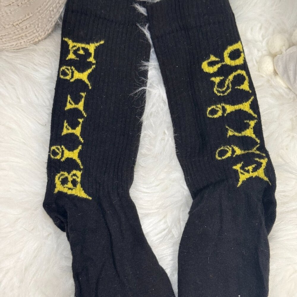Billie Eilish Concert Socks – Black Graphic Crew Socks | Women’s Medium / Unisex - Picture 2 of 2